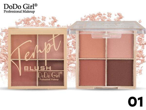 Matte blush DoDoGirl Tempt, 4 colors, tone 01 wholesale